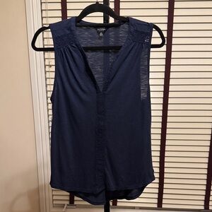 Lucky Brand Deep Blue Sleeveless Blouse